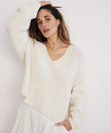 Cropped Cotton Cabin Sweater