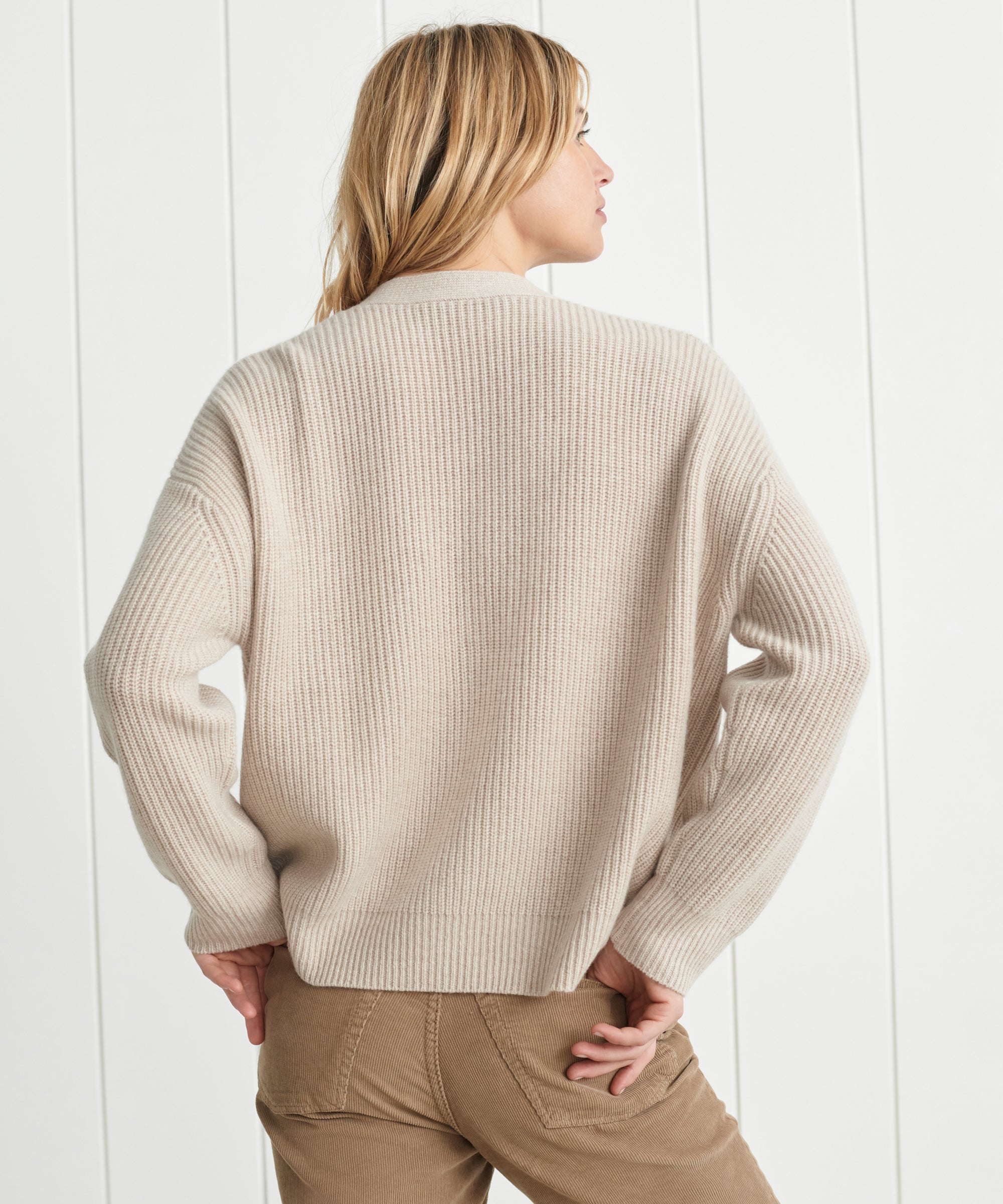 Women's Cropped Cashmere Cocoon Oatmeal Jenni Kayne