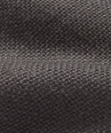 Close-up view of the Fabric Swatch Smoke Linen, highlighting its textured interlacing threads and a horizontal crease—ideal for visualizing this fabric on your next upholstery project.
